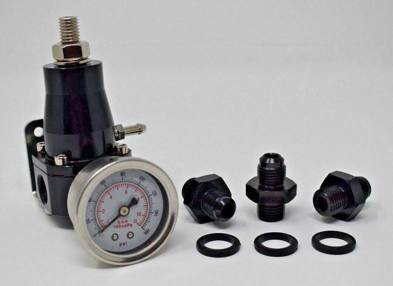 30-70 Psi Universal Fuel Pressure Regulator Gauge An6 Fittings Motor K Fpr USA