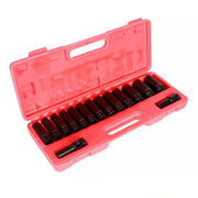 1/2” DRIVE DEEP IMPACT SOCKET SET METRIC 6 Pt 10-24mm 15PC FULL SET - Parts Agent