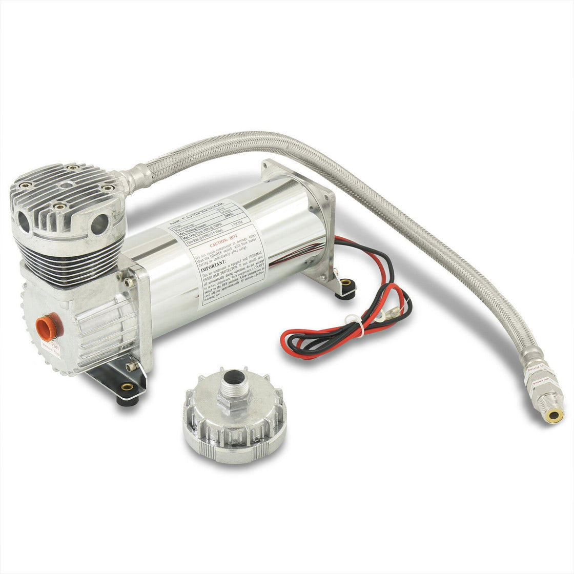 1/4'' 200PSI 480C 12V Air Suspension Compressor Pump Kit Chrome – Parts ...