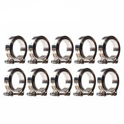 10 Pieces 2.5'' V-Band Flange & Clamp Kit for Turbo Exhaust Pipes MILD STEEL - Parts Agent