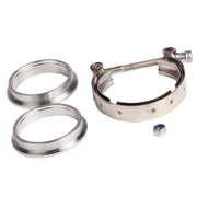 2.5’’ 304 Stainless V-Band Bolt Clamp+2 Flange For Turbo Pipe Exhaust New - Parts Agent