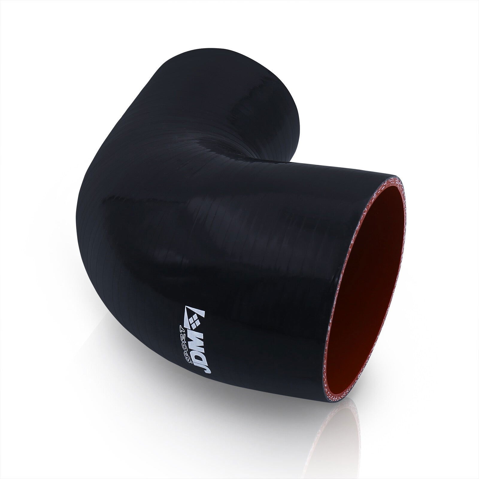 2.75" to 3.25" 90 Degree Reducer Silicone Coupler Black - Parts Agent