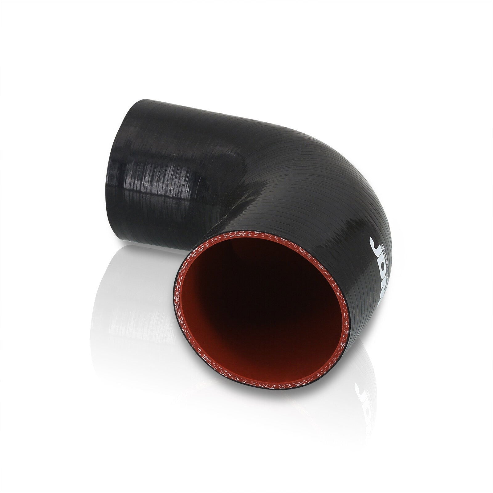 2.75" to 3" 90 Degree Reducer Silicone Coupler Black - Parts Agent