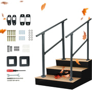 2PCS 3 Steps Handrails Deck Stair Railing Indoor Hand Rails for Outdoor Steps - Parts Agent