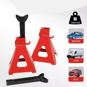 2 Pack 6 Ton 12000 lbs. Jack Stand Adjustable Height Axle Stand Car Truck jack - Parts Agent