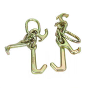 (2 Pack) RTJ Cluster Hook Heavy Duty Wrecker Hauler Tow Towing Truck Chain Pair - Parts Agent