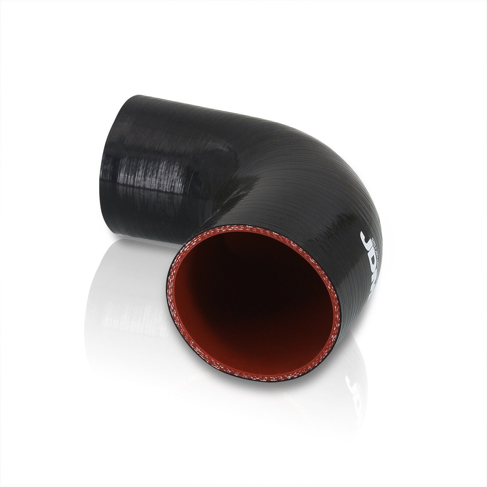 2" to 2.5" 90 Degree Reducer Silicone Coupler Black - Parts Agent