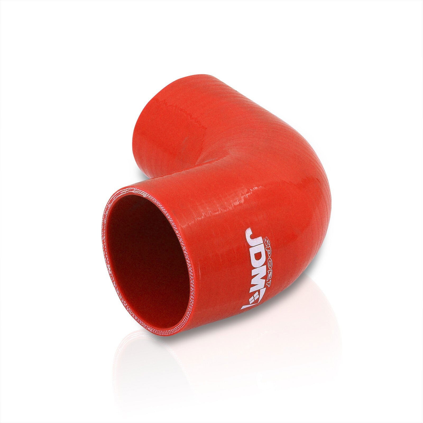 2" to 2.5" 90 Degree Reducer Silicone Coupler Red - Parts Agent