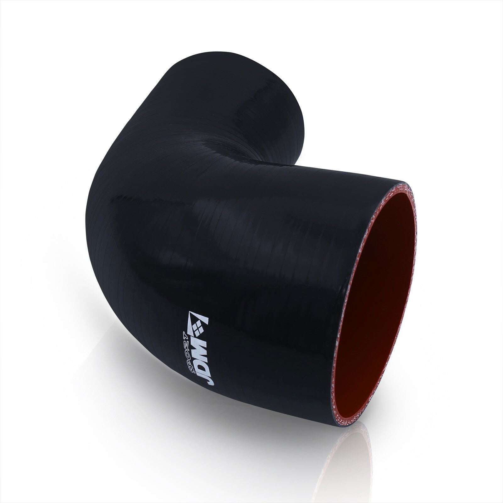 2" to 3.5" 90 Degree Reducer Silicone Coupler Black - Parts Agent