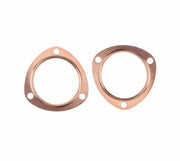 2 x 2.5” Inch Copper Header Exhaust Collector Gaskets Flanges Universal 3 Bolt - Parts Agent