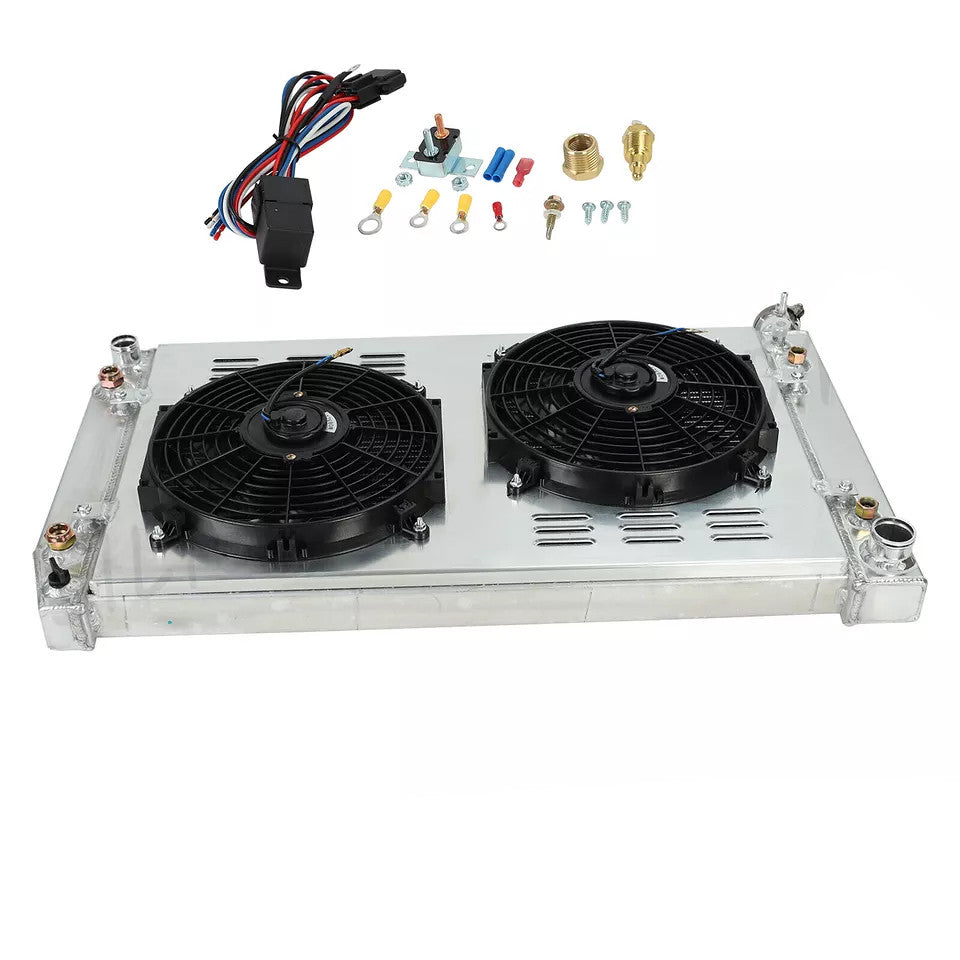 3-Row Radiator+Shroud+Fan Kit For 1988-1999 Chevy Truck GMC C/K C1500 2500 3500 - Parts Agent