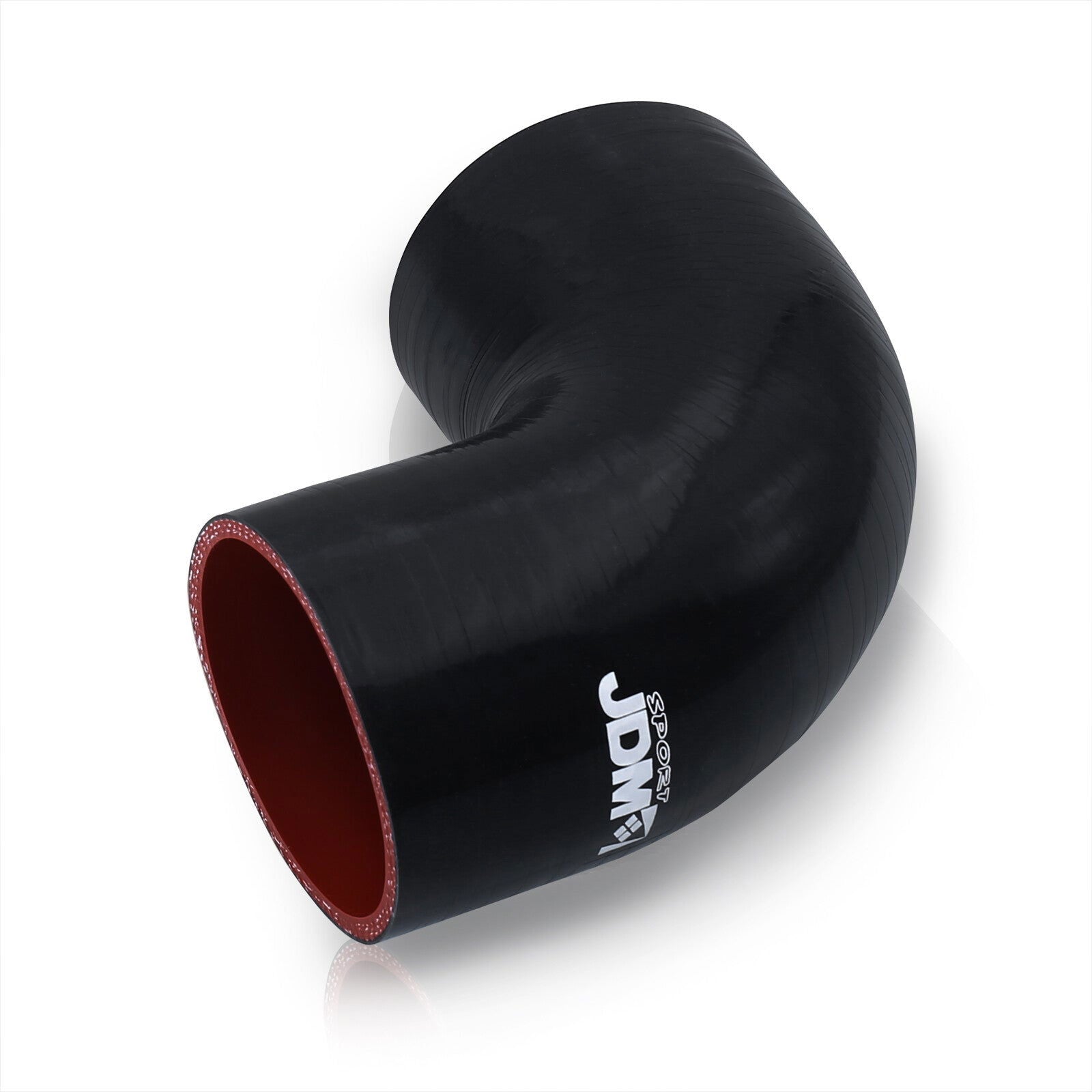 3.5" 90 Degree Silicone Coupler Black - Parts Agent