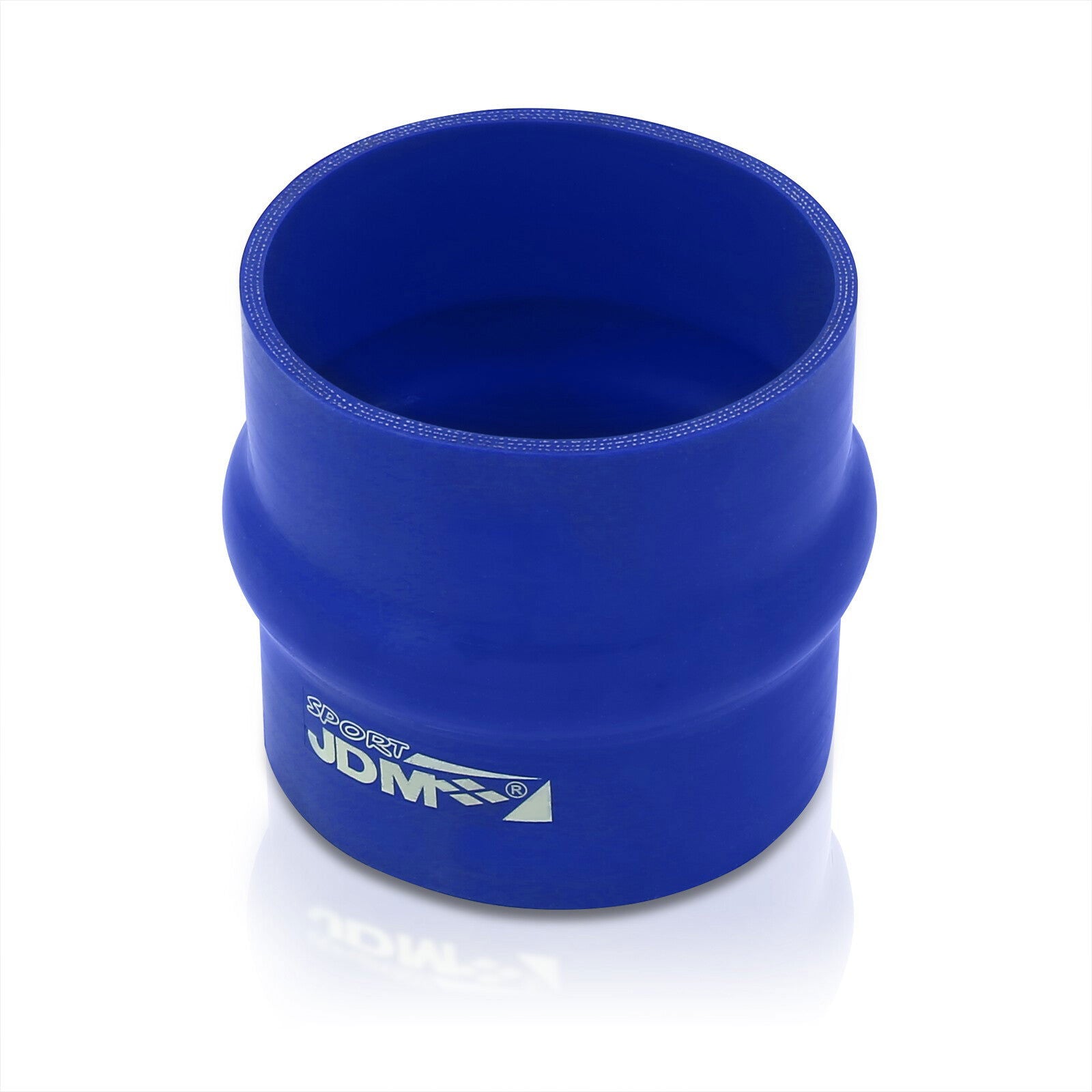 3.5" Straight Bellow Silicone Coupler Blue - Parts Agent