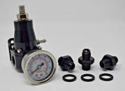 30-70 Psi Universal Fuel Pressure Regulator Gauge An6 Fittings Motor K Fpr USA - Parts Agent