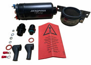 380LPH Fuel Pump External Inline For Bosch 044 AEM Check Valve 10AN 8AN Bracket - Parts Agent