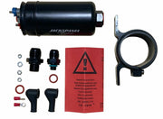 380LPH Fuel Pump External Inline For Bosch 044 AEM Check Valve 10AN 8AN Clamp US - Parts Agent