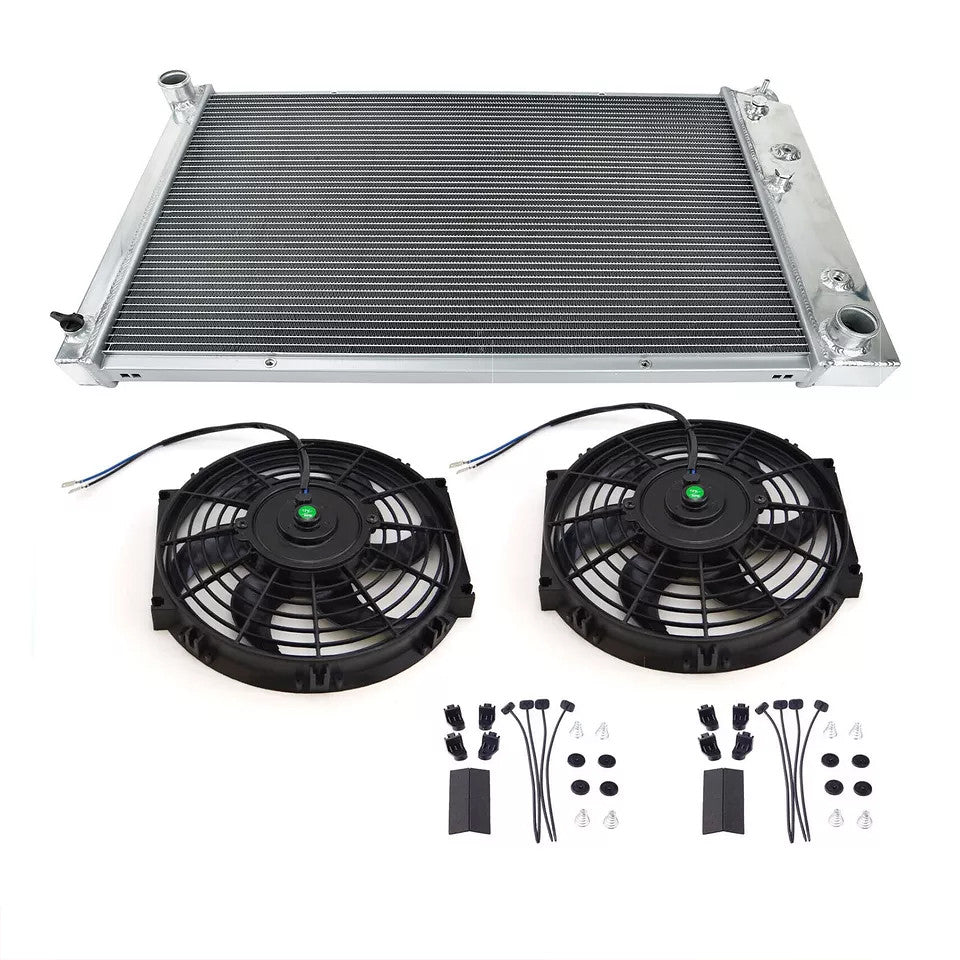 3Row Aluminum Radiator+2PCS 10" Fan Kit For 70-81 Chevy CAMARO 78-87 MONTE CARLO - Parts Agent