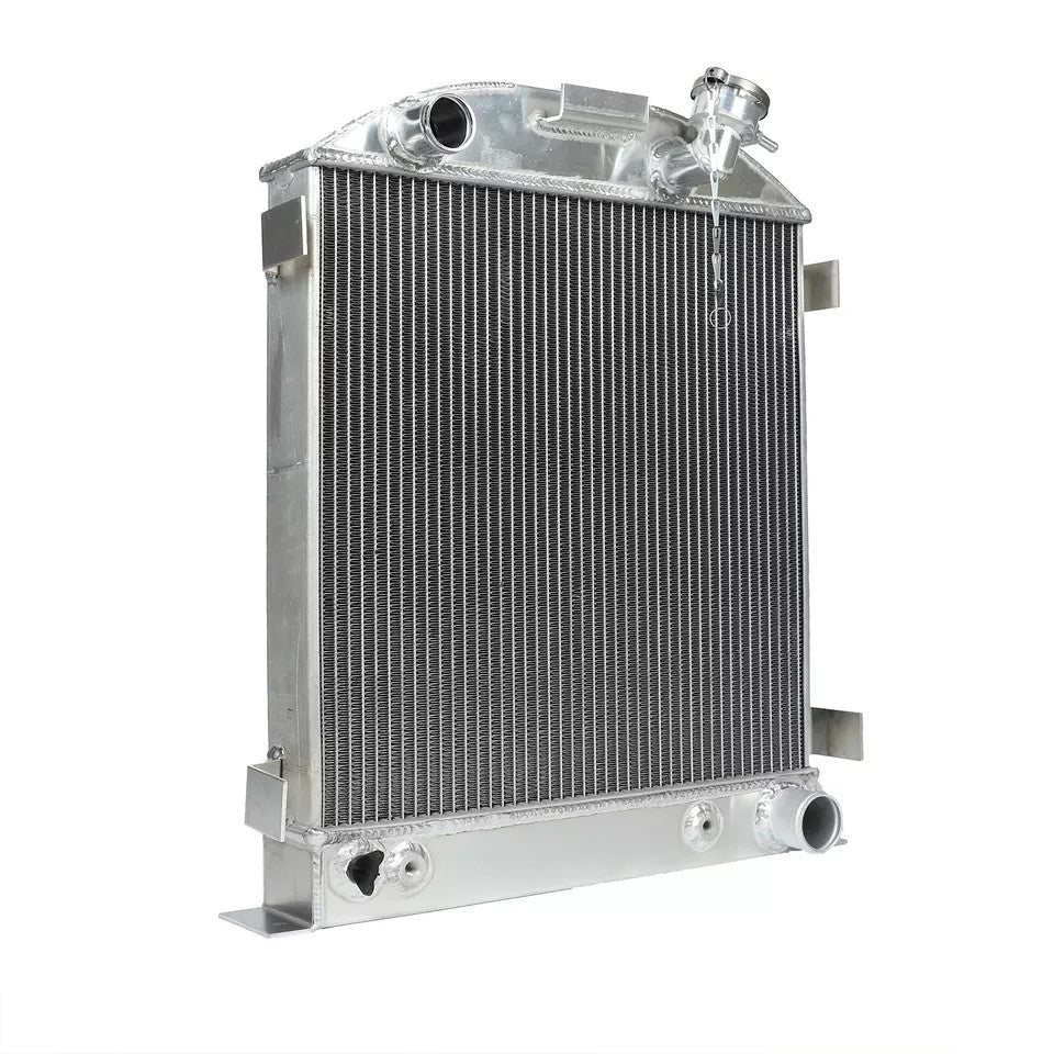 3Row Full Aluminum Radiator Fit 1932 Ford Chopped Hot Rod w/ Chevy 350 V8 Engine - Parts Agent