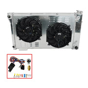 3 ROW ALUMINUM RADIATOR+SHROUD+FAN THERMOSTAT FOR 1967-1972 CHEVY/GMC C/K SERIES - Parts Agent