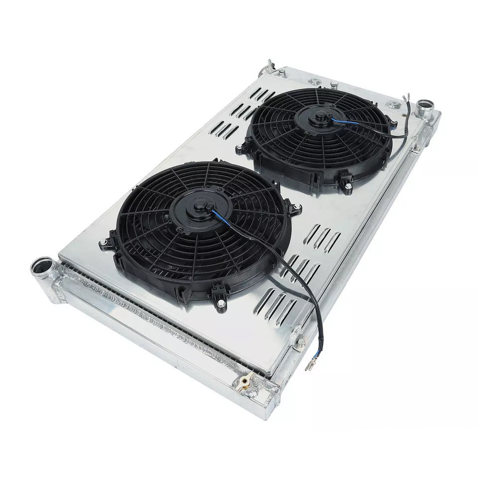 3 Row Aluminum Radiator w/Shroud Fan For Chevy Chevelle Impala Caprice 1968-1987 - Parts Agent