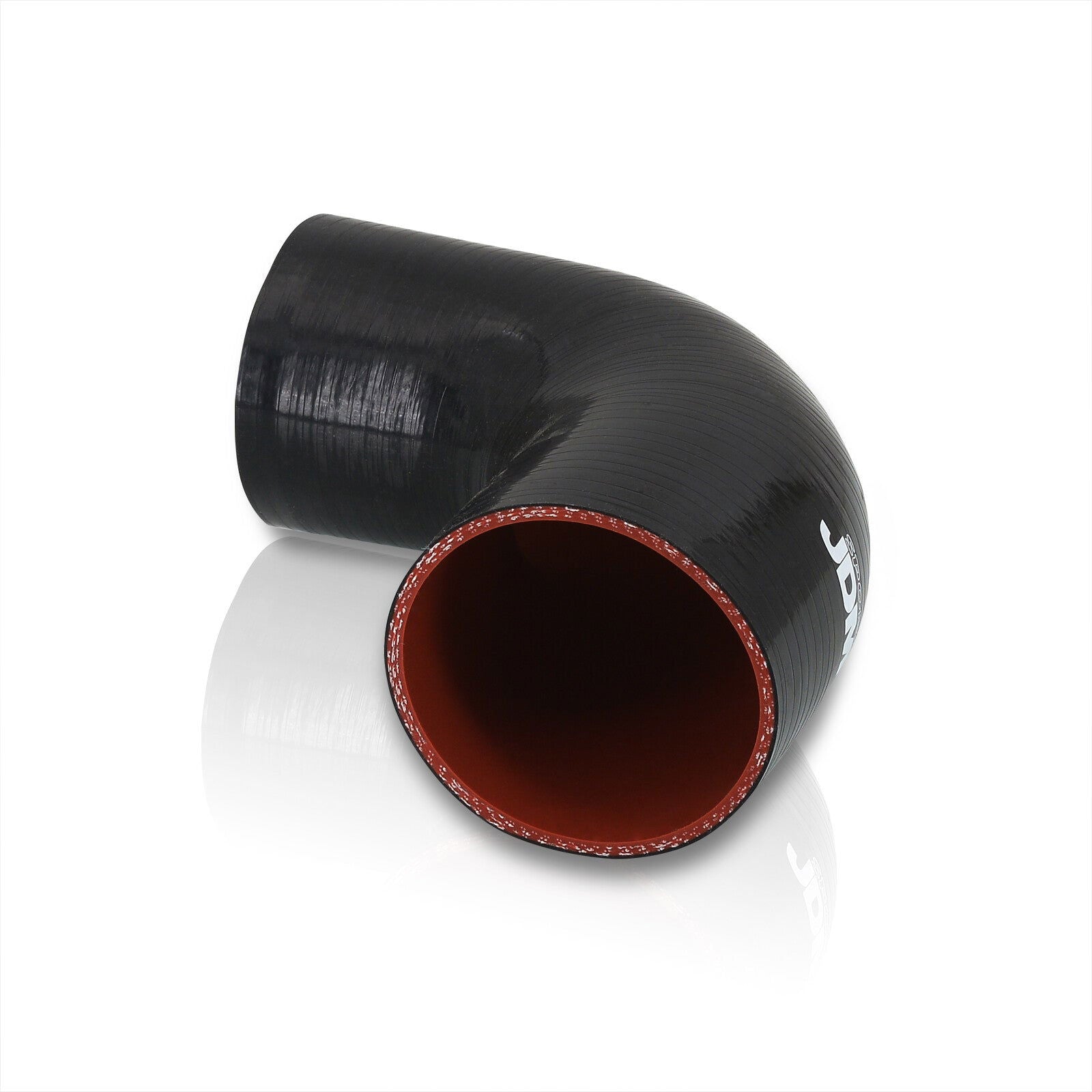 3" to 3.25" 90 Degree Reducer Silicone Coupler Black - Parts Agent