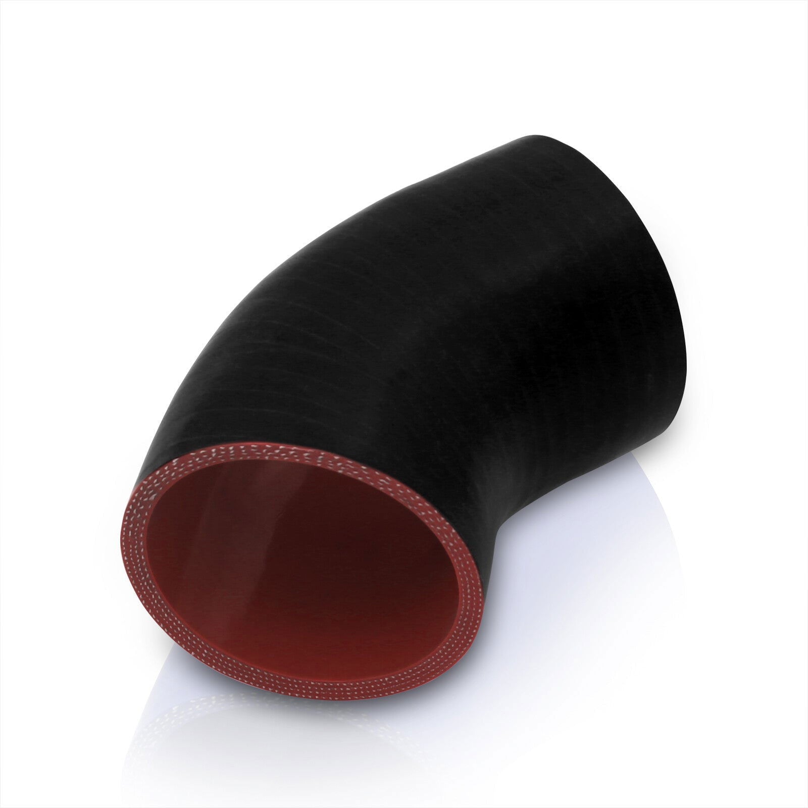 4" 45 Degree Silicone Coupler Black - Parts Agent