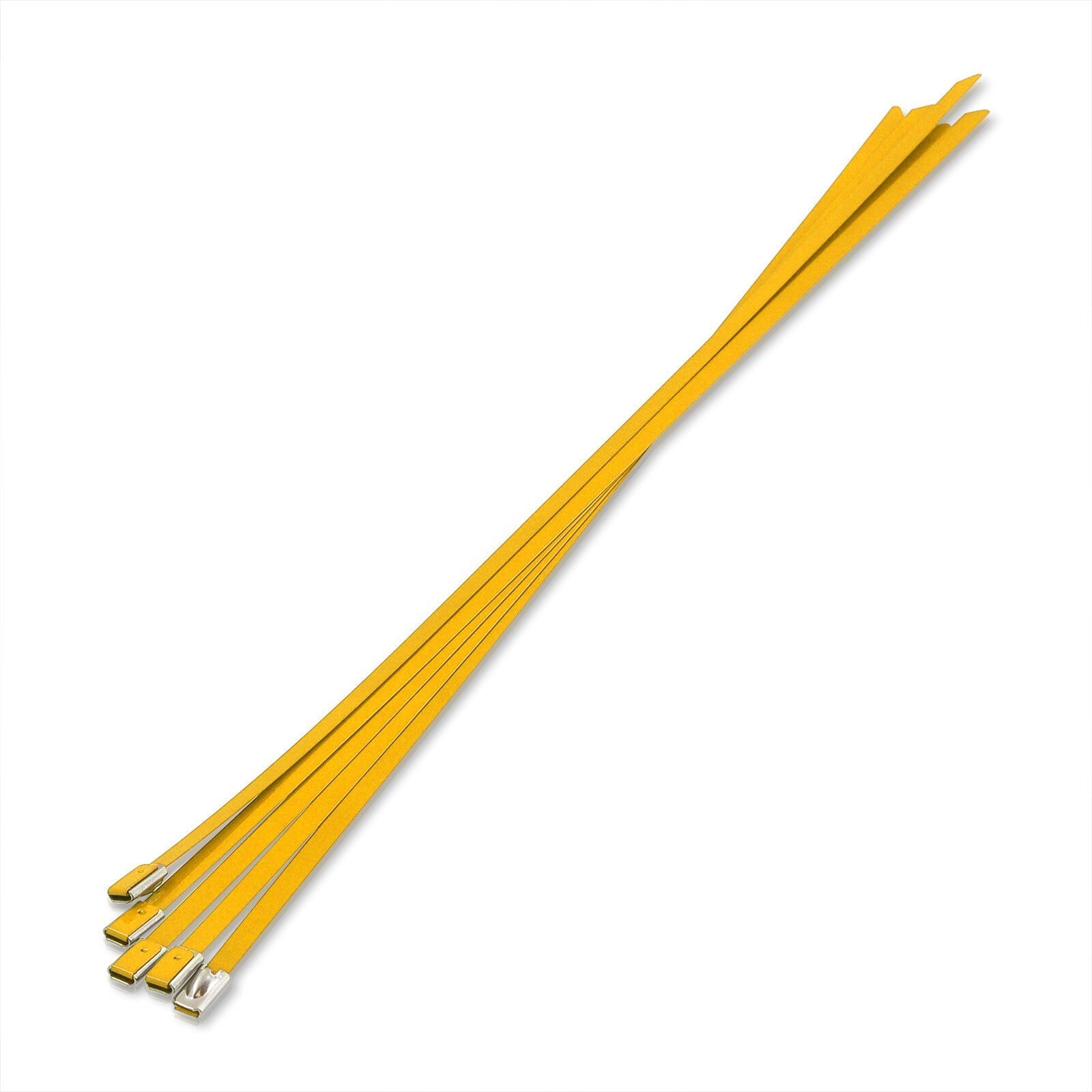 (5 Pack) 12" Zip Ties Stainless Steel Orange - Parts Agent