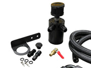 8AN Oil Catch Can Filter Breather Tank Mounting Bracket 2 Port Hose Drain -8AN - Parts Agent