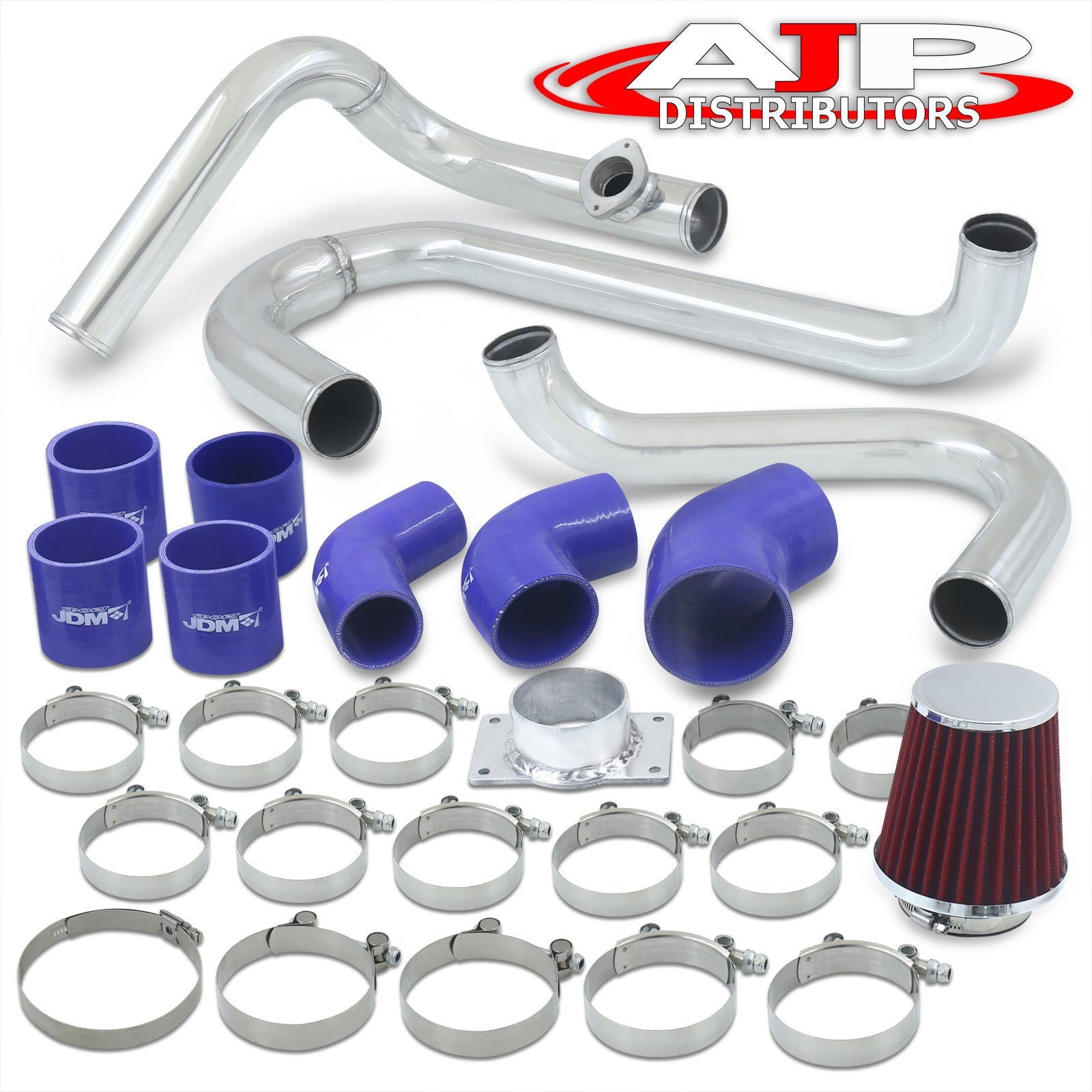 AJP Distributors FMIC Turbocharger Intercooler Piping Kit Intake Filter Charge JDM Compatitable/Replacement For Mitsubishi Eclipse 2000 2001 2002 2003 2004 2005 00 01 02 03 04 05 - Parts Agent