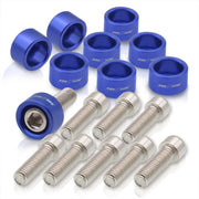AJP Distributors OE Replacement Engine Exhaust Header Manifold Dress Up Kit Blue M8x1.25MM Pitch Threading 4 Cylinder For Universal Honda Acura - Parts Agent