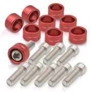 AJP Distributors OE Replacement Engine Exhaust Header Manifold Dress Up Kit Red M8x1.25MM Pitch Threading 4 Cylinder For Universal Honda Acura - Parts Agent