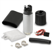 AJP Distributors Universal Gasoline Upgrade High Flow Pressure PSI Electronic Electrical Fuel Pump Injection EFI Intake External Inline Tank Steel Assembly Kit 255 LPH Engine Motor - Parts Agent