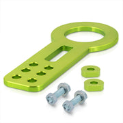 AJP Distributors Upgrade Light Weight T6061 Billet Aluminum Front Bumper Chassis 10mm Tow Towing Hook Ring Kit Anodized Lime Green for Universal Car Auto Trailer Track Drift Trailer - Parts Agent