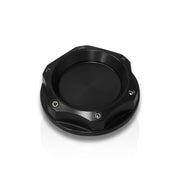Acura/Honda Aluminum Round Circle Hole Style Oil Cap Black - Parts Agent
