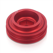 Acura Honda B-Series B16 B17 B18 B20 Underdrive Harmonic Balancer Crank Shaft Case Pulley Red (B20 Requires Shorter Belt) - Parts Agent