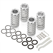 Acura Integra 1990-2001 / Honda Civic 1988-2000 / CRX 1988-1991 / Del Sol 1993-1997 Coilover Sleeves Kit Silver (Silver Sleeves) - Parts Agent