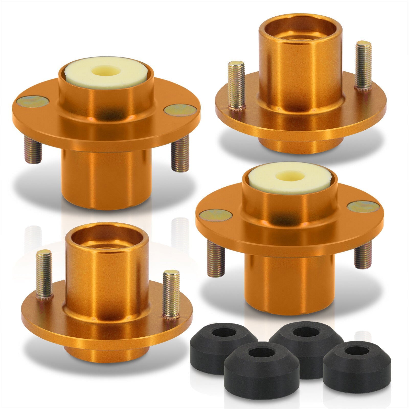 Acura Integra 1990-2001 / Honda Civic 1988-2000 / CRX 1988-1991 / Del Sol 1993-1997 Coilover Top Hats Gold (Left & Right) - Parts Agent