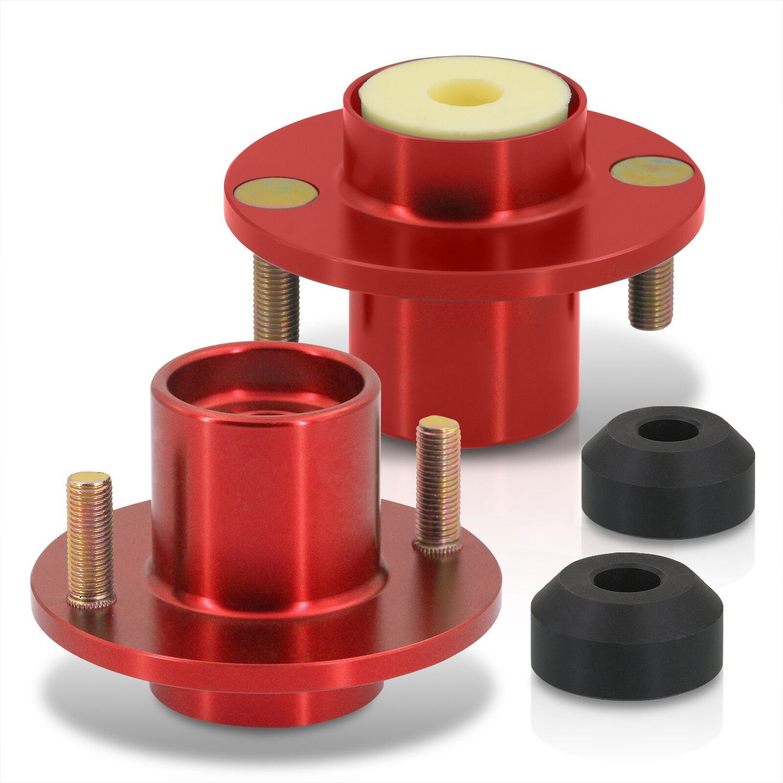 Acura Integra 1990-2001 / Honda Civic 1988-2000 / CRX 1988-1991 / Del Sol 1993-1997 Coilover Top Hats Red (Left & Right) - Parts Agent