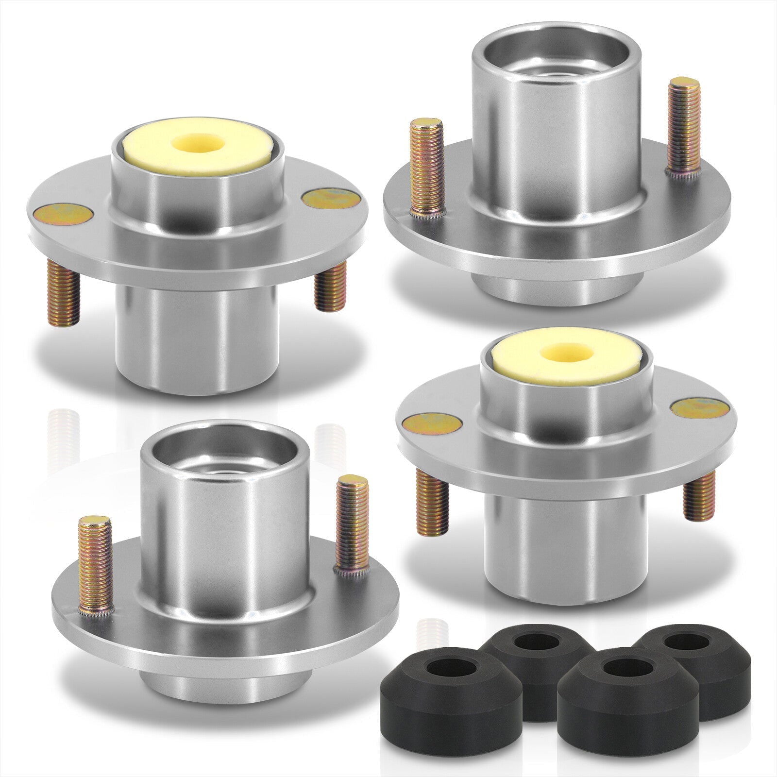 Acura Integra 1990-2001 / Honda Civic 1988-2000 / CRX 1988-1991 / Del Sol 1993-1997 Coilover Top Hats Silver (Left & Right) - Parts Agent