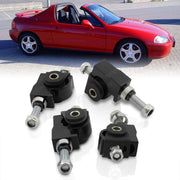 Acura Integra 1990-2001 / Honda Civic 1988-2000 / CRX 1988-1991 / Del Sol 1993-1997 Front Upper Control Arms Camber Kit Bushings Black - Parts Agent