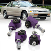 Acura Integra 1990-2001 / Honda Civic 1988-2000 / CRX 1988-1991 / Del Sol 1993-1997 Front Upper Control Arms Camber Kit Bushings Purple - Parts Agent