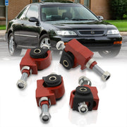 Acura Integra 1990-2001 / Honda Civic 1988-2000 / CRX 1988-1991 / Del Sol 1993-1997 Front Upper Control Arms Camber Kit Bushings Red - Parts Agent