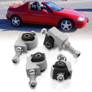 Acura Integra 1990-2001 / Honda Civic 1988-2000 / CRX 1988-1991 / Del Sol 1993-1997 Front Upper Control Arms Camber Kit Bushings Silver - Parts Agent