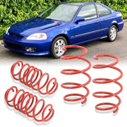 Acura Integra 1990-2001 / Honda Civic 1988-2000 / CRX 1988-1991 / Del Sol 1993-1997 Lowering Springs Red (Front ~2.0