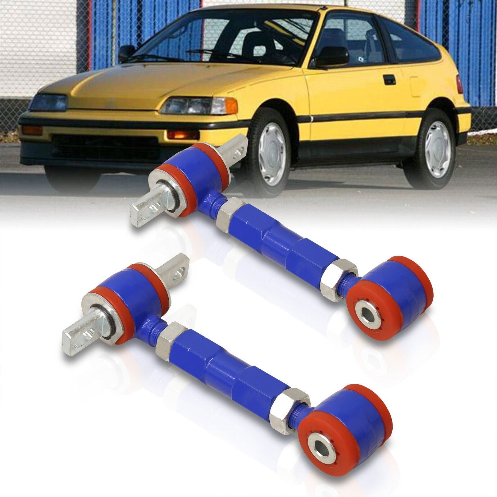 Acura Integra 1990-2001 / Honda Civic 1988-2000 / CRX 1988-1991 / Del Sol 1993-1997 Rear Control Arms Camber Kit Blue (Version 2) - Parts Agent