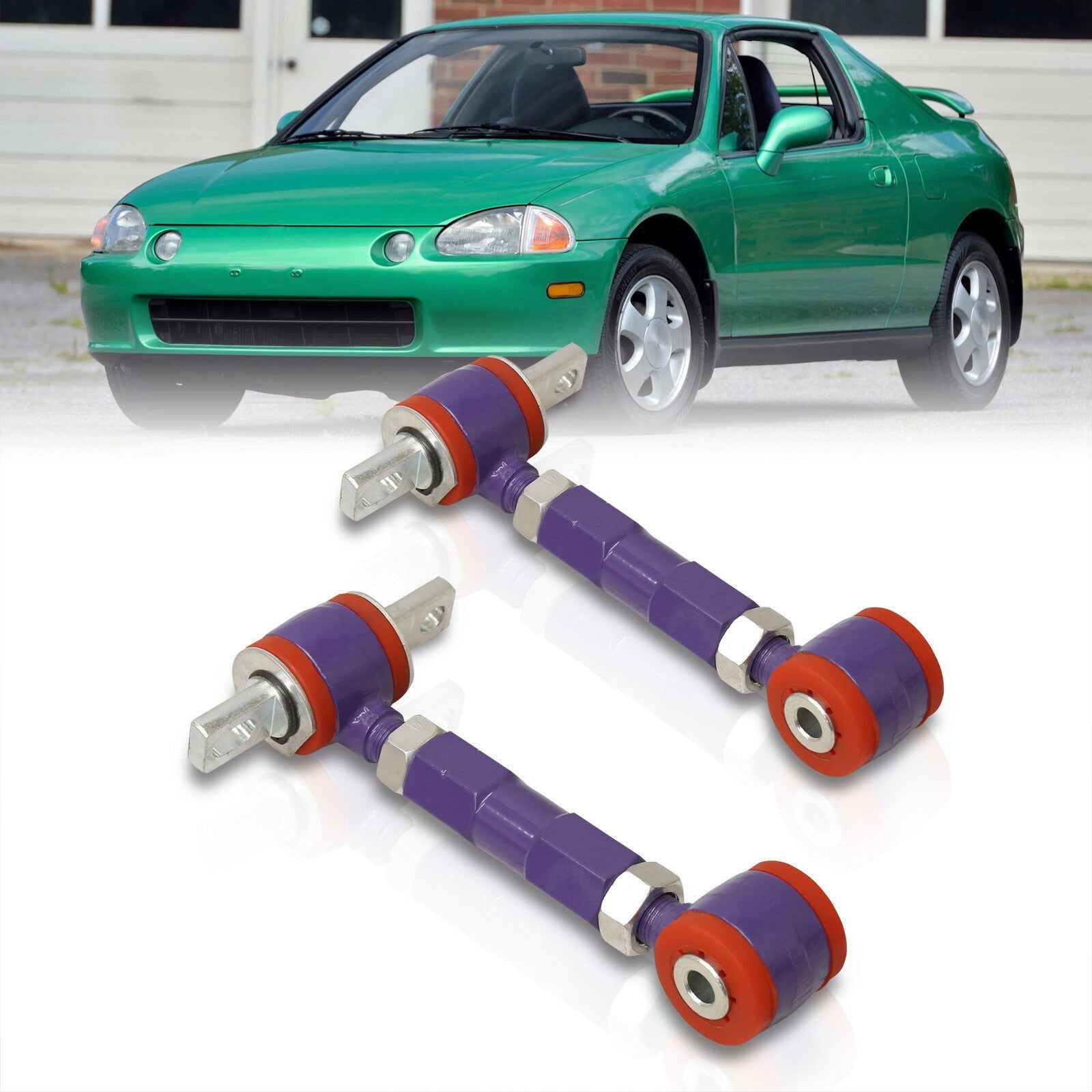 Acura Integra 1990-2001 / Honda Civic 1988-2000 / CRX 1988-1991 / Del Sol 1993-1997 Rear Control Arms Camber Kit Purple (Version 2) - Parts Agent