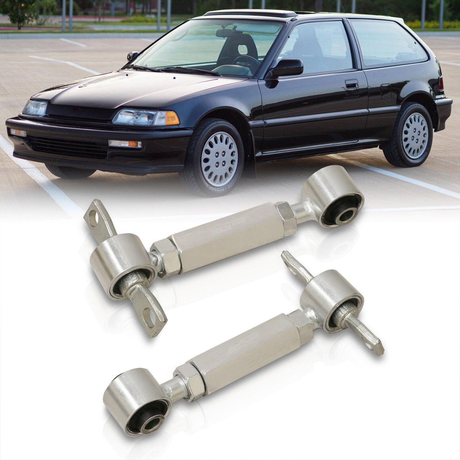 Acura Integra 1990-2001 / Honda Civic 1988-2000 / CRX 1988-1991 / Del Sol 1993-1997 Rear Control Arms Camber Kit Silver - Parts Agent