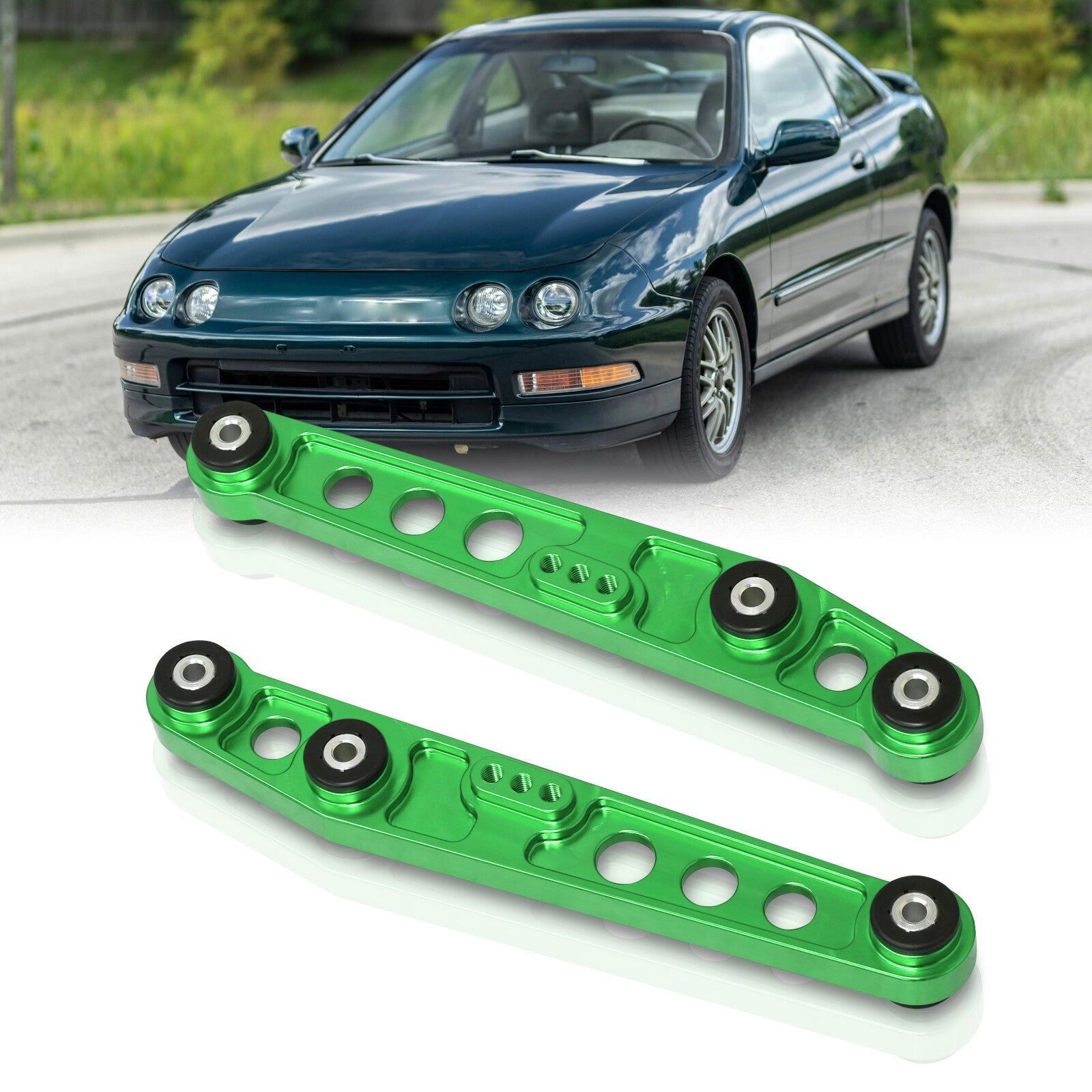 Acura Integra 1994-2001 / Honda Civic 1988-1995 / CRX 1988-1991 / Del Sol 1993-1997 Rear Lower Control Arms Green - Parts Agent