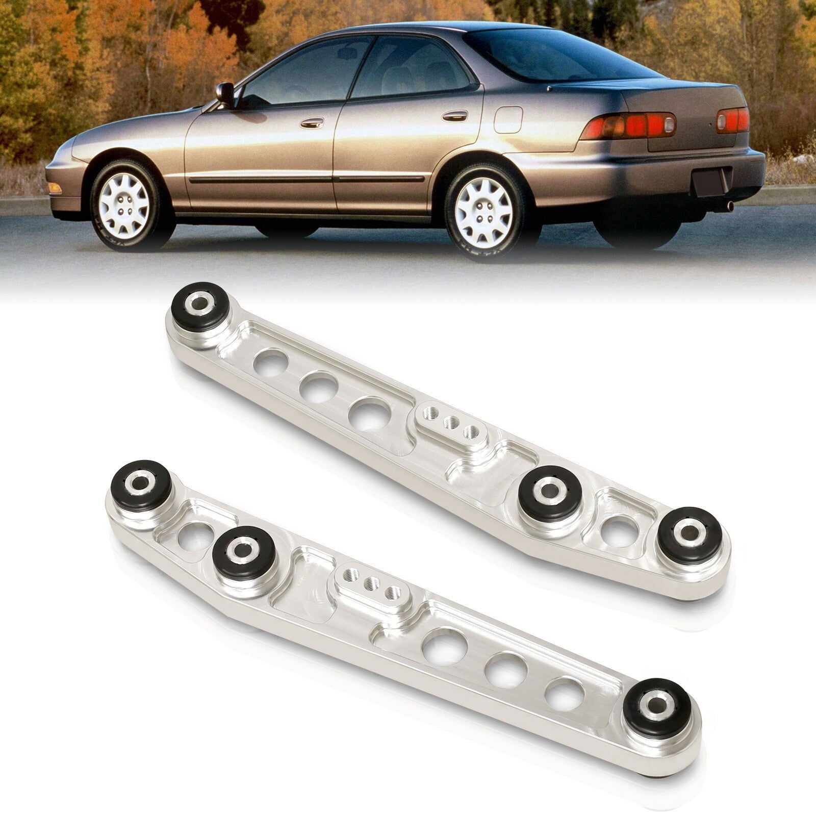 Acura Integra 1994-2001 / Honda Civic 1988-1995 / CRX 1988-1991 / Del Sol 1993-1997 Rear Lower Control Arms Polished - Parts Agent