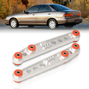 Acura Integra 1994-2001 / Honda Civic 1988-1995 / CRX 1988-1991 / Del Sol 1993-1997 Rear Lower Control Arms Polished with Red Bushings - Parts Agent